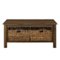 Walker Edison - 40" Wood Storage Coffee Table with Totes - Dark Walnut-Front_Standard