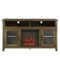 Walker Edison - Tall Fireplace Cabinet TV Stand for Most Flat-Panel TVs Up to 65" - Rustic Oak-Front_Standard