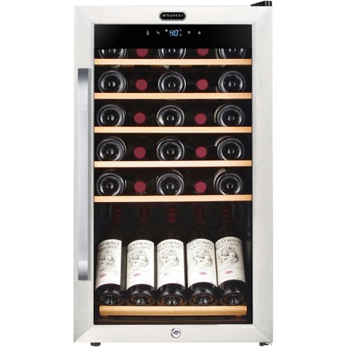 Whynter - 34-Bottle Wine Cooler - Stainless Steel-Front_Standard 