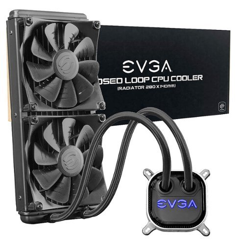 EVGA - CLC 280mm Radiator CPU Liquid Cooling System - Black