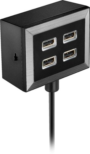  Rocketfish™ - 4-Port USB Charger - Black
