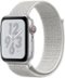 Apple Watch Nike+ Series 4 (GPS + Cellular) 44mm Silver Aluminum Case with Summit White Nike Sport Loop - Silver Aluminum - (2015)-Left_Standard