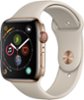 Apple Watch Series 4 (GPS + Cellular) 44mm Gold Stainless Steel Case with Stone Sport Band - Gold Stainless Steel - (2018)-Left_Standard