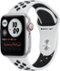 Apple Watch Nike SE (GPS + Cellular) 40mm Silver Aluminum Case with Pure Platinum/Black Nike Sport Band - Silver - (2020)-Front_Standard