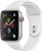 Apple Watch Series 4 (GPS + Cellular) 44mm Silver Aluminum Case with White Sport Band-Left_Standard 