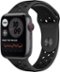 Apple Watch Nike Series 6 (GPS + Cellular) 44mm Space Gray Aluminum Case with Anthracite/Black Nike Sport Band - Space Gray-Front_Standard 