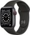 Apple Watch Series 6 (GPS + Cellular) 40mm Space Gray Aluminum Case with Black Sport Band - Space Gray-Front_Standard 