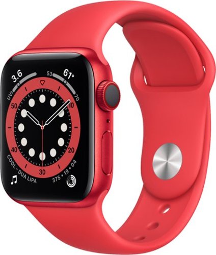 Apple Watch Series 6 (GPS + Cellular) 44mm Aluminum Case with Red Sport Band - (PRODUCT)RED