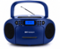 Emerson - Portable CD Player Boombox with Cassette Player Combo, Tape Recorder, AM/FM Radio, AUX Input, (EPB-3003 - Blue-Front_Standard