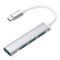 Sanoxy - USB-C Type C to USB 3.0 4 Port Hub Splitter - Silver-Front_Standard