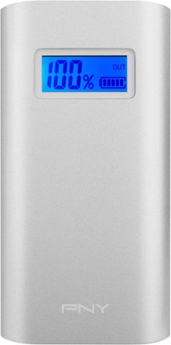 PNY - PowerPack AD5200 5,200 mAh Portable Charger for Most USB-Enabled Devices - Silver