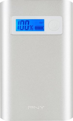  PNY - PowerPack AD7800 7,800 mAh Portable Charger for Most USB-Enabled Devices - Silver