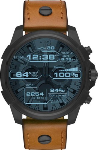 Diesel - On Full Guard Smartwatch 48mm Stainless Steel - Black-Front_Standard 
