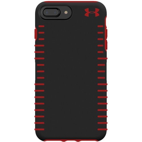 Under Armour - UA Protect Grip Case for Apple® iPhone® 6 Plus, 6s Plus, 7 Plus and 8 Plus - Black/Red-Front_Standard 
