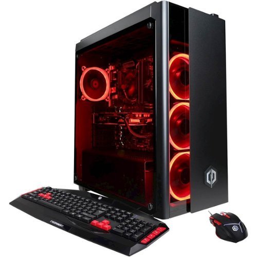 CyberPowerPC - Gamer Xtreme Desktop - Intel Core i7 - 16GB Memory - AMD Radeon RX 580 - 2TB Hard Drive - Black-Front_Standard 