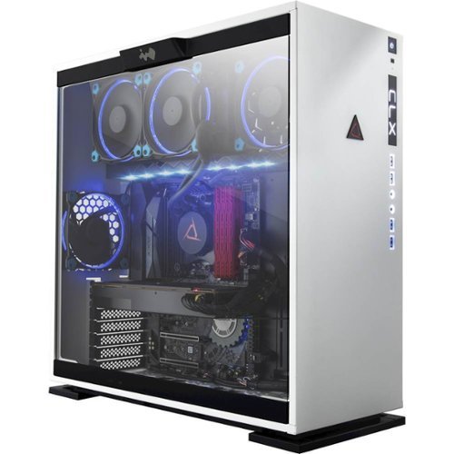 CybertronPC - CLX Set Desktop - AMD Ryzen Threadripper 1920X - 32GB Memory - AMD Radeon RX VEGA 64 - 240GB SSD + 3TB HDD - White/Blue-Front_Standard 