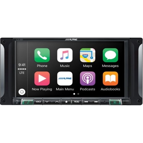 Alpine - 7" - Android Auto/Apple® CarPlay™ - Built-in Bluetooth - In-Dash Digital Media Receiver - Black-Front_Standard 