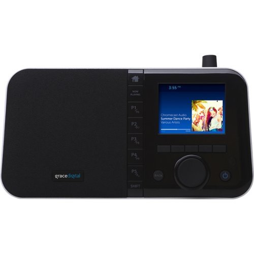 Grace Digital - Mondo+ Wireless Speaker and Internet Radio with Chromecast built-in - Matte White-Front_Standard 