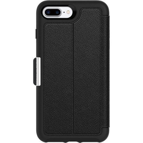 OtterBox - Strada Series Folio Case for Apple® iPhone® 7 Plus and 8 Plus - Onyx-Front_Standard 