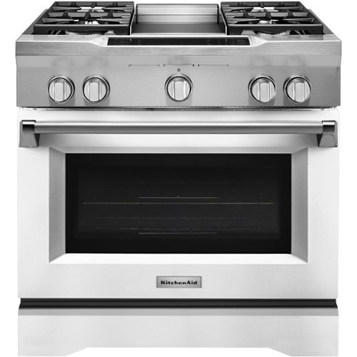 KitchenAid - 5.1 Cu. Ft. Self-Cleaning Freestanding Dual Fuel Convection Range-Front_Standard 
