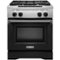 KitchenAid - 4.1 Cu. Ft. Self-Cleaning Freestanding Dual Fuel Convection Range - Imperial Black-Front_Standard