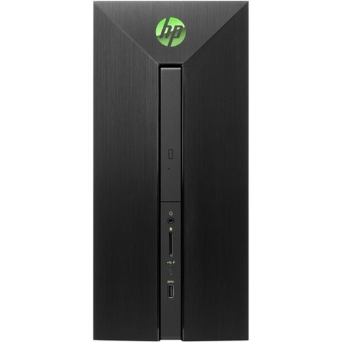 HP - Pavilion Power Desktop - Intel Core i3 - 8GB Memory - NVIDIA GeForce GTX 1050 - 1TB Hard Drive - Brushed hairline pattern/shadow black front bezel-Front_Standard 