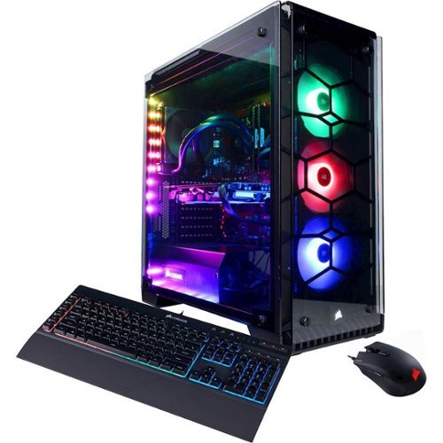CyberPowerPC - Desktop - Intel Core i7 - 16GB Memory - NVIDIA GeForce GTX 1070 - 240GB Solid State Drive + 2TB Hard Drive - Black-Front_Standard 