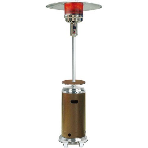 

Hanover - 7-Ft. 48,000 BTU Steel Umbrella Propane Patio Heater - Brass