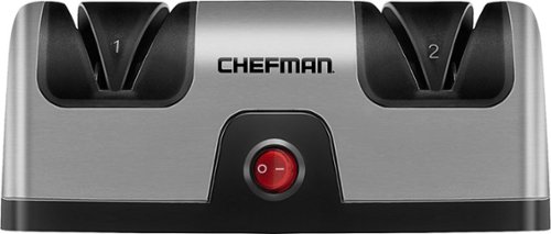  Chefman - Electric Knife Sharpener - Stainless steel and black