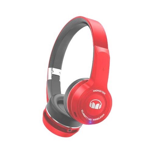 Monster - ClarityHD Wireless On-Ear Headphones - Red-Front_Standard 