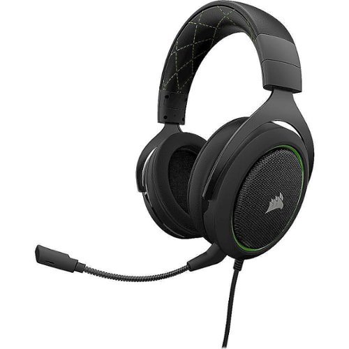 CORSAIR - HS50 Wired Stereo Gaming Headset for PC, Xbox One, PS4, Nintendo Switch and Mobile Devices - Green-Front_Standard 