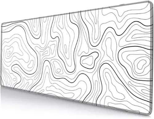 06 White Topographic Map Lines