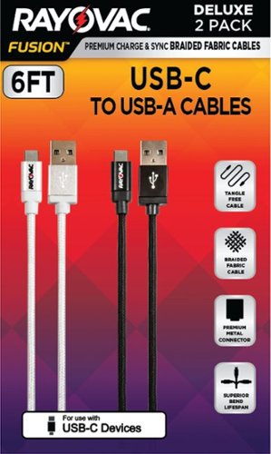 Rayovac - TYPE C CABLES - black