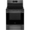 Frigidaire - Gallery 5.7 Cu. Ft. Freestanding Electric Convection Range - Black Stainless Steel-Front_Standard