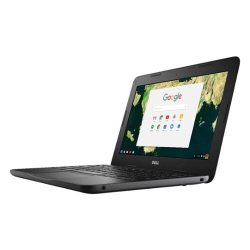 Dell - 11.6" Touch-Screen Chromebook - Intel Celeron - 4GB Memory - 16GB eMMC Flash Memory - Black-Front_Standard 