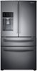Samsung - 28 cu. ft. 4-Door French Door Refrigerator with Counter Height FlexZone™ Drawer - Black Stainless Steel-Front_Standard 
