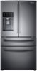 Samsung - 28 cu. ft. 4-Door French Door Refrigerator with Counter Height FlexZone™ Drawer - Black Stainless Steel-Front_Standard