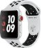 GS Cert Refurb Apple Watch Nike+ Series 3 (GPS + Cell) 42mm Silver Aluminum Case w Sport Band - Silver Aluminum - (2017) - Silver Aluminum - (2017)-Angle_Standard