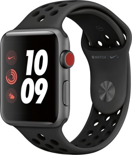  GSRF Apple Watch Nike+ Series 3 (GPS + Cellular), 42mm Space Gray Aluminum Case with Anthracite/Black Nike Sport Band - Space Gray Aluminum