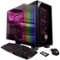 CyberPowerPC - Gaming Desktop - Intel Core i7 - 32GB Memory - NVIDIA GeForce GTX 1070 Ti - 480GB Solid State Drive + 2TB Hard Drive - Black-Front_Standard