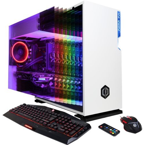 CyberPowerPC - Desktop - Intel Core i7 - 32GB Memory - NVIDIA GeForce GTX 1070 Ti - 480GB Solid State Drive + 3TB Hard Drive - White-Front_Standard 