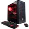 CyberPowerPC - Gaming Desktop- AMD Ryzen 7-Series - 16GB Memory - NVIDIA GeForce GTX 1070 Ti - 240GB Solid State Drive + 2TB Hard Drive - Black-Front_Standard