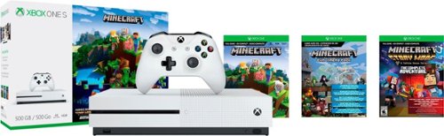  Microsoft - Xbox One S 500GB Minecraft Complete Adventure Console Bundle - White