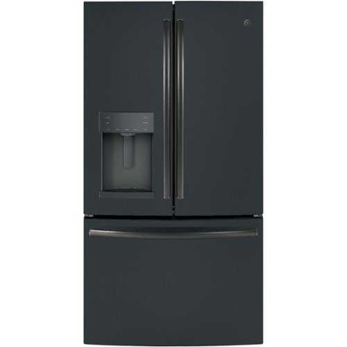 GE - 27.7 Cu. Ft. French Door Refrigerator - Black slate