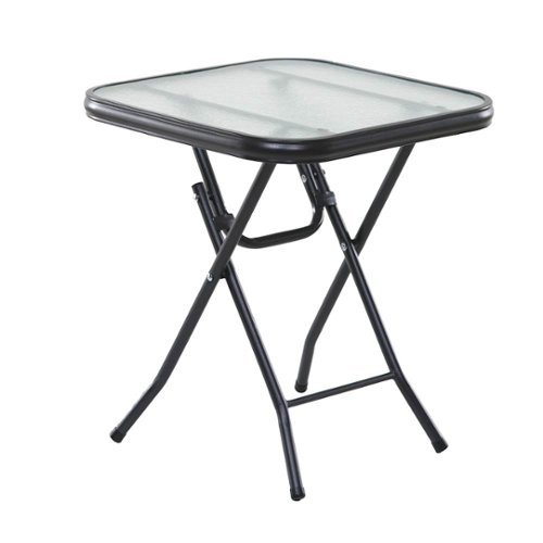  OneSpace - Basics Square Folding Side Table - Clear