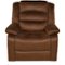 Relaxzen - Rocker Recliner with Massage, Heat and Dual USB - Brown-Front_Standard
