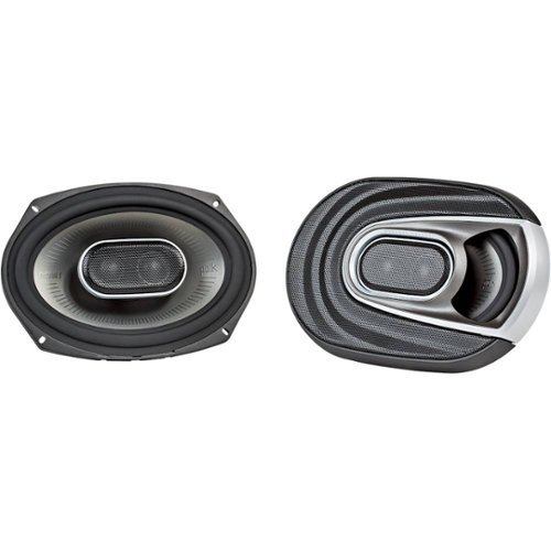 Polk Audio - MM1 Series 6" x 9" 3-Way Car Speakers (Pair) - Black/silver