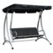 Outsunny - 3-Seat Outdoor Porch Swing Chair Patio Swing Glider with Adjustable Canopy-Front_Standard