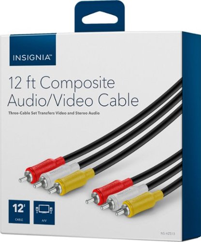 Insignia™ 12' A/V Cable - Black GLOBAL SHIPPING