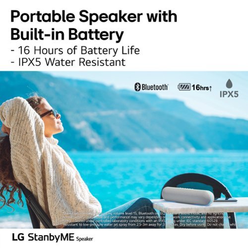 LG StanbyME 2 Wireless Speaker - White WORLDWIDE DELIVERY